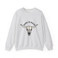 Bull Skull Cowgirl Tribal Gift Country Skull Rodeo Fan Western Tribal Clean Horns Sweatshirt
