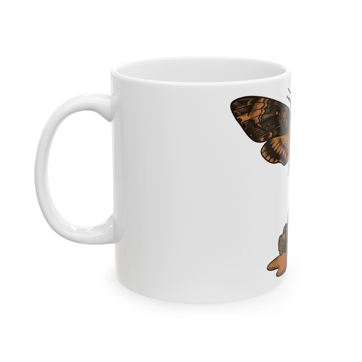 Skeleton Moth Mug Halloween Mysticism Gift Women Retro Mug Moth Mug Horror Fan Gothic Mug Occult Graphic Dark Magic Jar Mug
