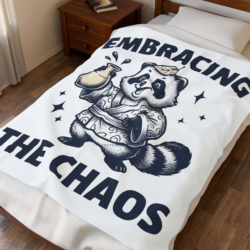 Raccoon Robe Blanket Funny Critter Gift Women Cartoon Blanket Raccoon Blanket Humor Fan Comic Blanket Animal Graphic Sketch Flask Blanket