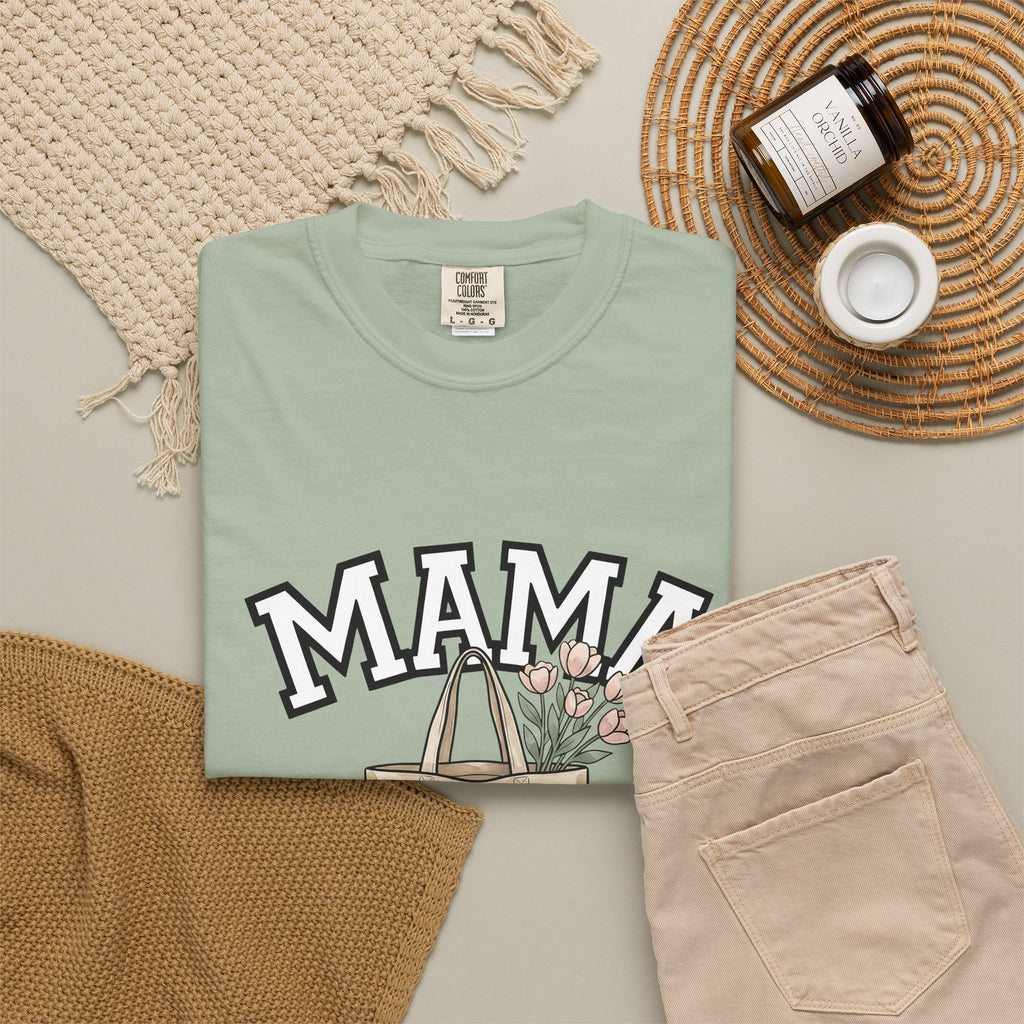 Flower T-Shirt T-Shirt Moms Blooms Gift Women Sketch T-Shirt Tote T-Shirt Mother Fan Drawing Design T-Shirt Simple Tulip Flower T-Shirt