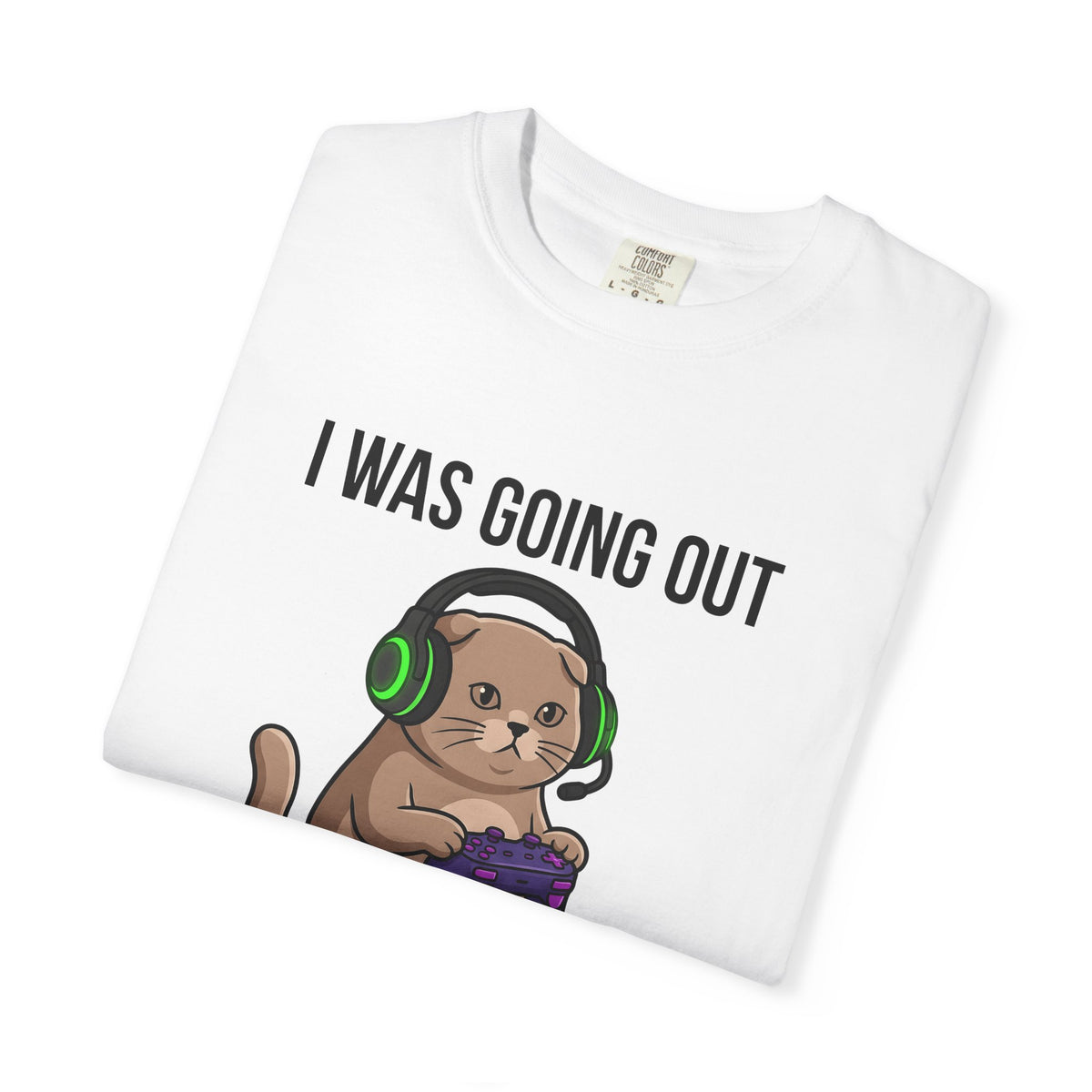 Gamer Cat T-Shirt Cat Gaming Gift Women Cartoon T-Shirt Kitty T-Shirt Feline Fan Comic T-Shirt Gamer Graphic Kawaii Headset T-Shirt