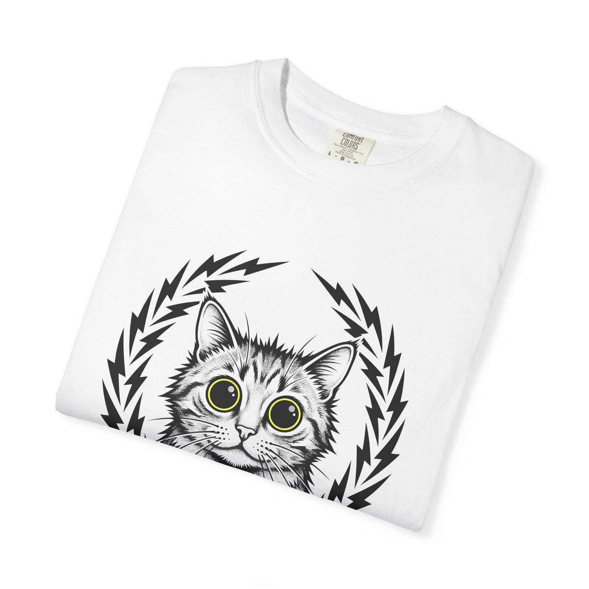 Striped Cat Cat Comedy Gift Modern Tabby Cat Feline Fan Retro Electric T-Shirt