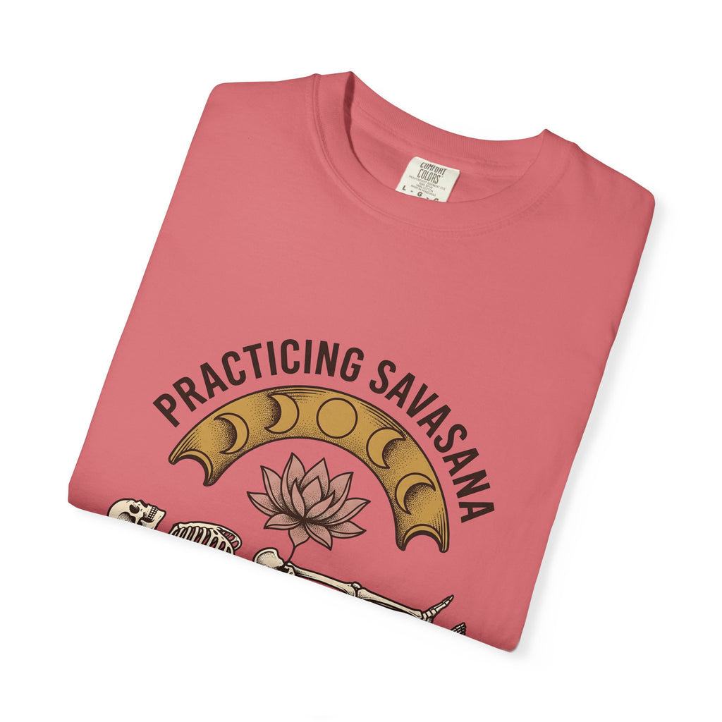 Bone Meditating Posture T-Shirt Yoga Chakras Gift Women Ethnic T-Shirt Skeleton T-Shirt Yogini Enthusiast Tribal T-Shirt Energy Graphic Sketch
