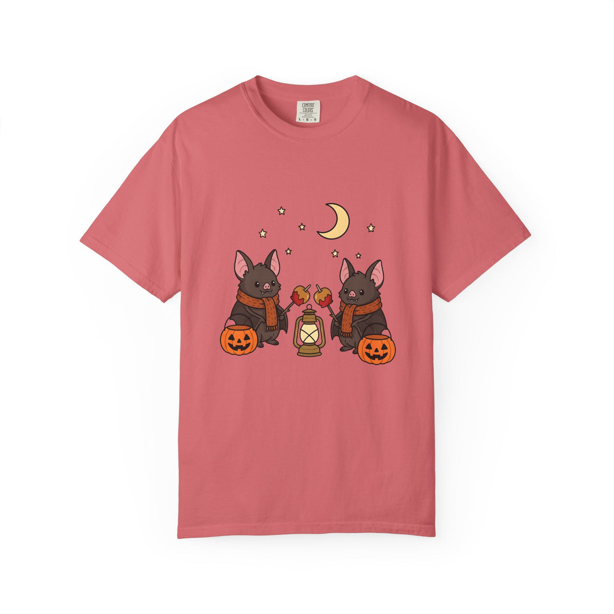 Bat Drawing T-Shirt Halloween Creatures Gift Women Charming T-Shirt Bat T-Shirt Spooky Fan Cartoon T-Shirt Monster Graphic Animated Gourd T-Shirt