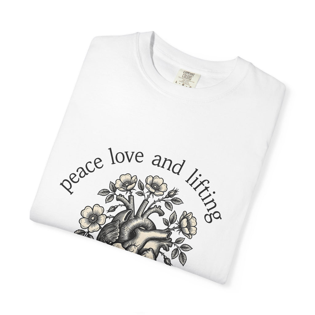 Heart Anatomy Flowers T-Shirt Fitness Exercise Gift Women Garden T-Shirt Heart T-Shirt Athlete Enthusiast Botanical T-Shirt Workout Graphic Classic