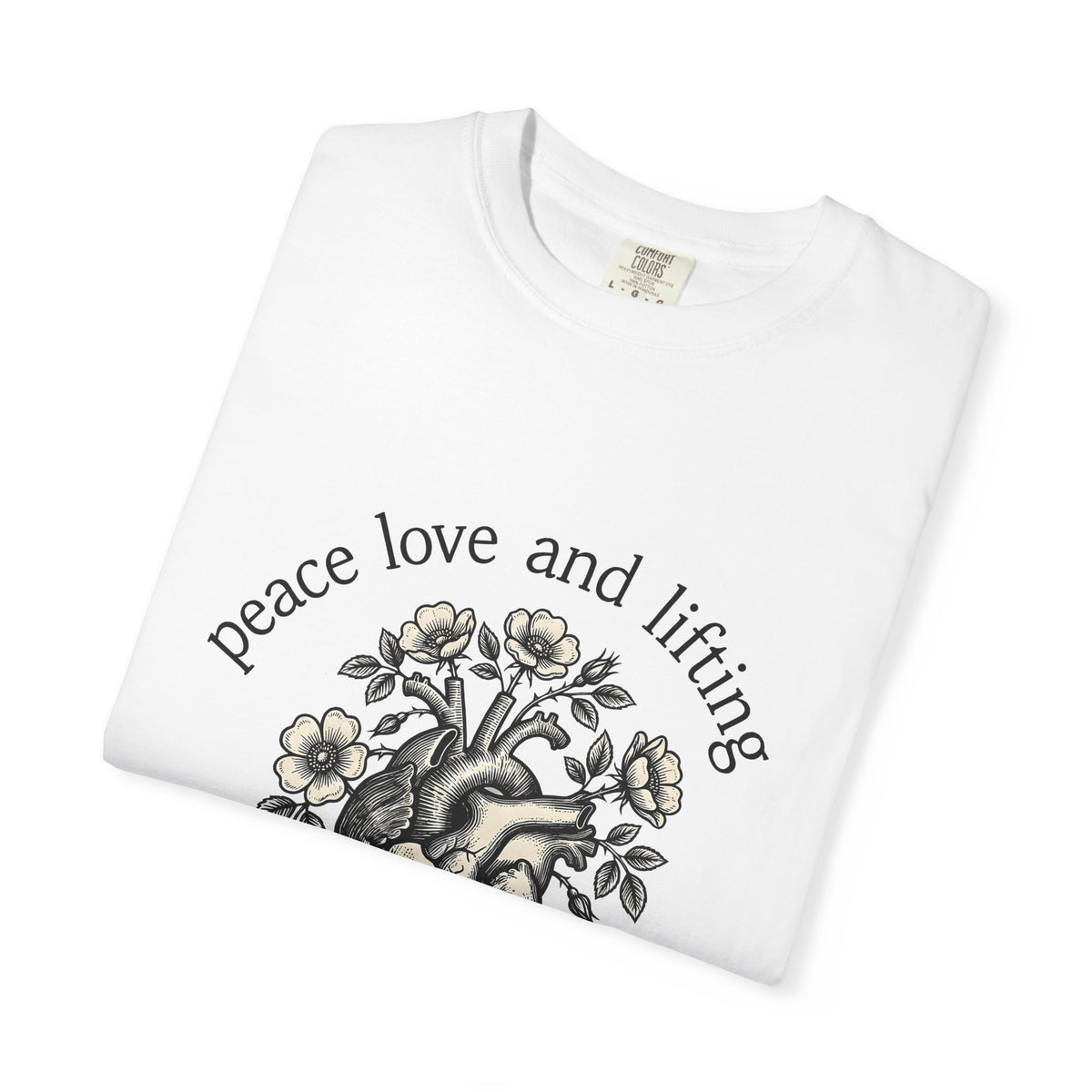 Heart Anatomy Flowers T-Shirt Fitness Exercise Gift Women Garden T-Shirt Heart T-Shirt Athlete Enthusiast Botanical T-Shirt Workout Graphic Classic