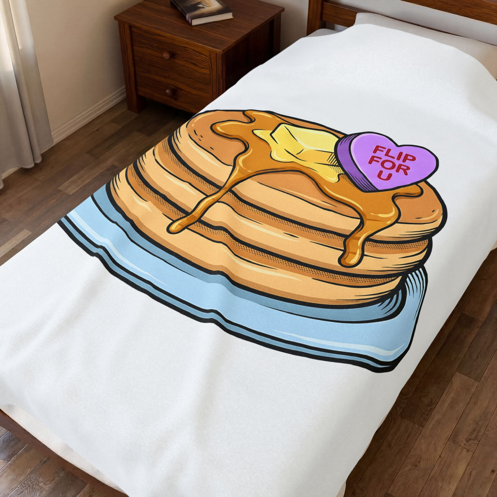 Pancakes Pile Blanket Desserts Brunch Gift Women Comic Blanket Pancake Stack Blanket Sweets Fan Cartoon Blanket Breakfast Graphic Design Graphic