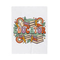 Books Pencils Blanket Teacher School Gift Women Cartoon Blanket Stationery Blanket Educator Enthusiast Comic Blanket Classroom Graphic Retro