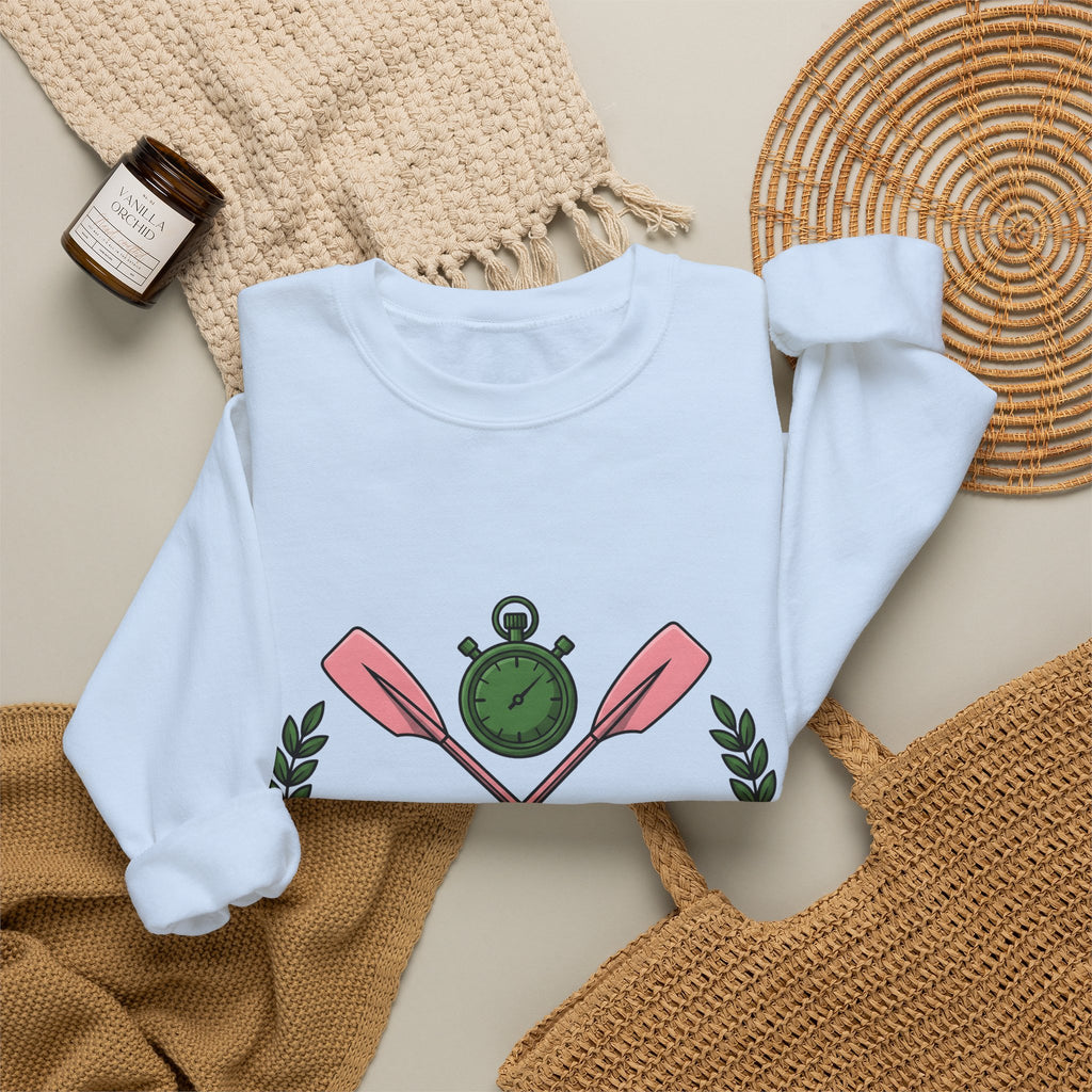 Rowing Oars Rowing Team Gift Classic Oars Rower Enthusiast Retro Crew Vintage Stopwatch Sweatshirt