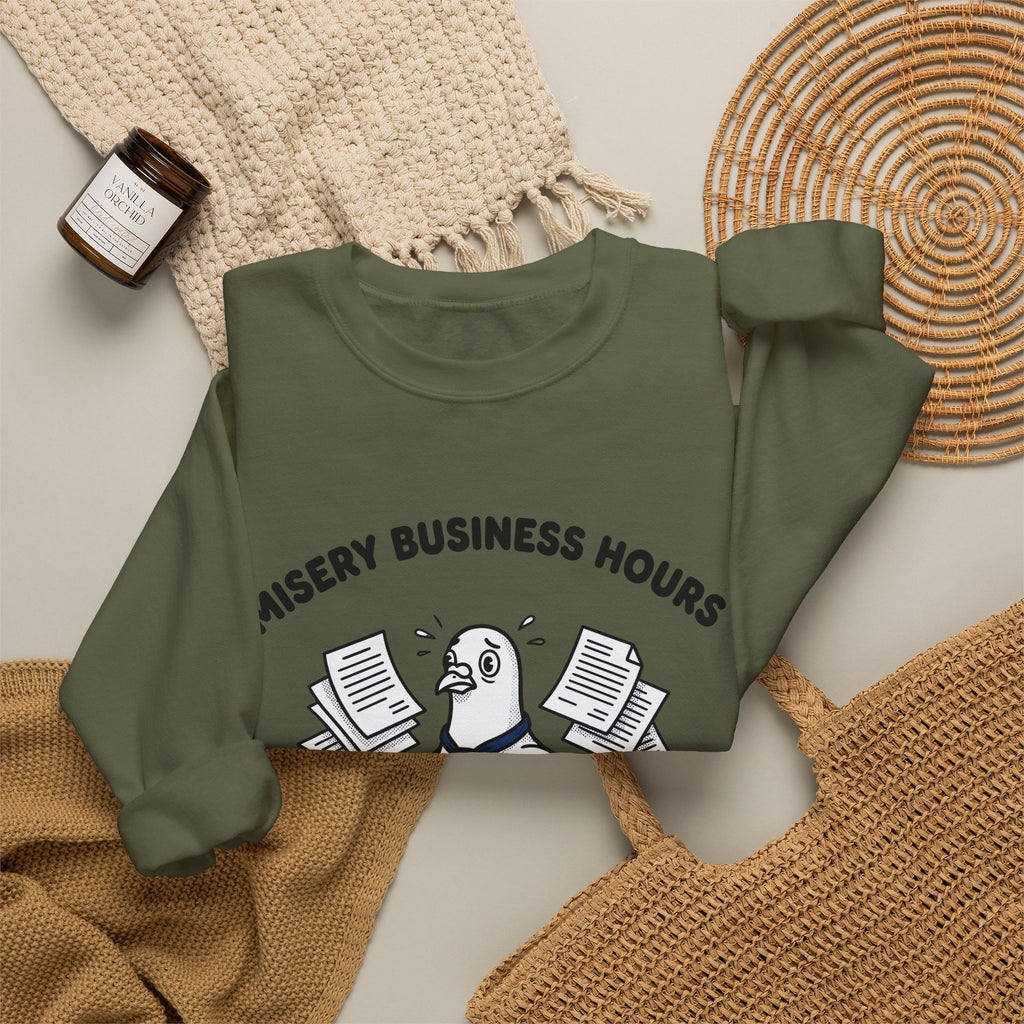 Workplace Pigeon Sweatshirt Funny Pets Gift Women Comic Sweatshirt Pigeon Sweatshirt Humor Fan Cartoon Sweatshirt Animal Graphic Vintage Documents Sweatshirt