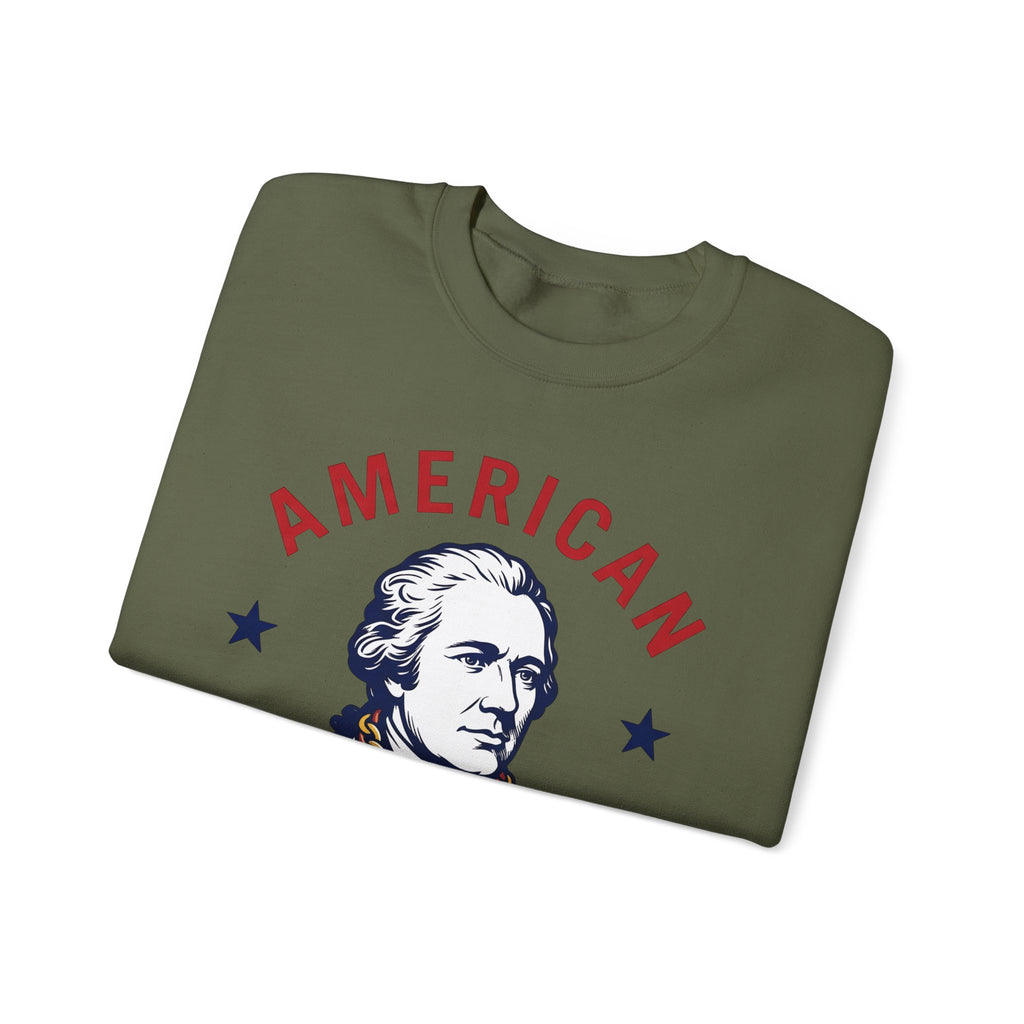 Founding Father Illustration Sweatshirt America Heritage Gift Women Traditional Sweatshirt Patriot Sweatshirt American Fan Historical Sweatshirt Heritage