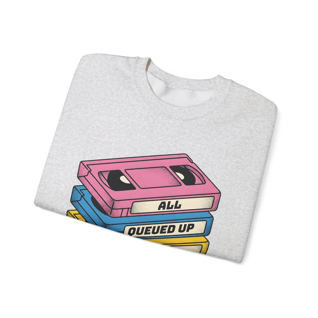 Vhs Tape Stack Sweatshirt St Valentine's Day Nostalgia Gift Women Retro Sweatshirt Videotape Sweatshirt Valentine Fan Vintage Sweatshirt Retro Illustration Pop