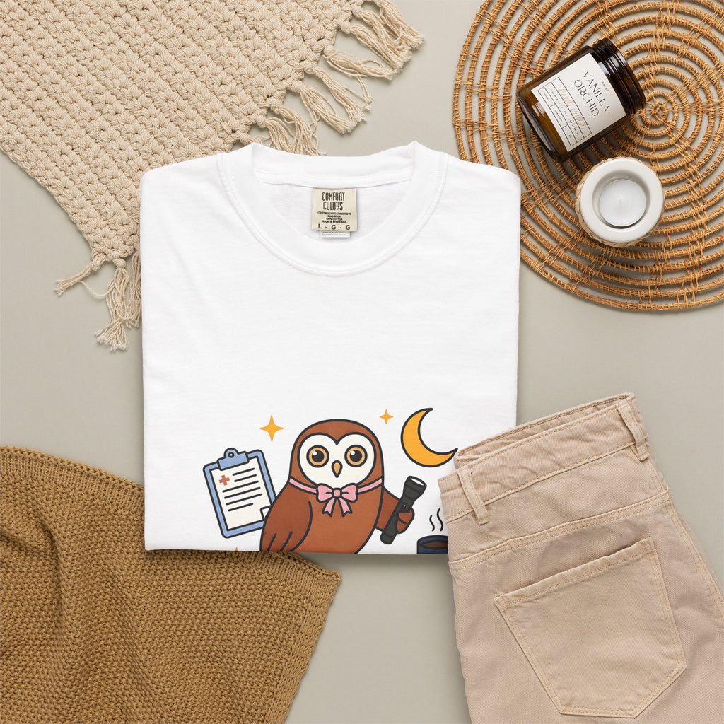 Owl Nurses Espresso Gift Comic Owl T-Shirt