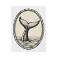 Whale Tail Fin Ocean Creature Gift Old School Fluke Marine Fan Whale Tail Doodle Blanket