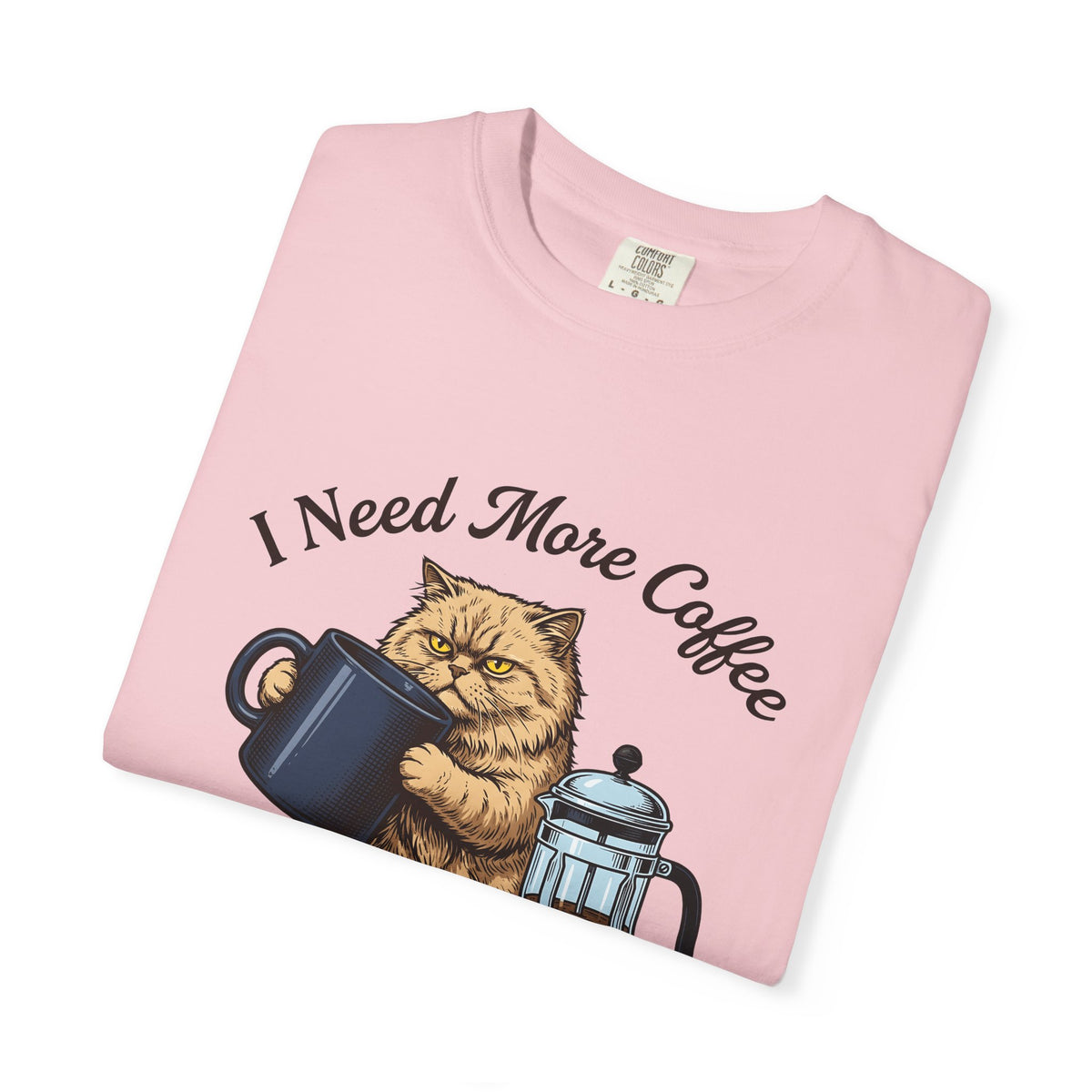 Cranky Cat T-Shirt Cat Latte Gift Women Old School T-Shirt Grumpy Cat T-Shirt Cat Fan Feline T-Shirt Coffee Graphic Doodle T-Shirt T-Shirt
