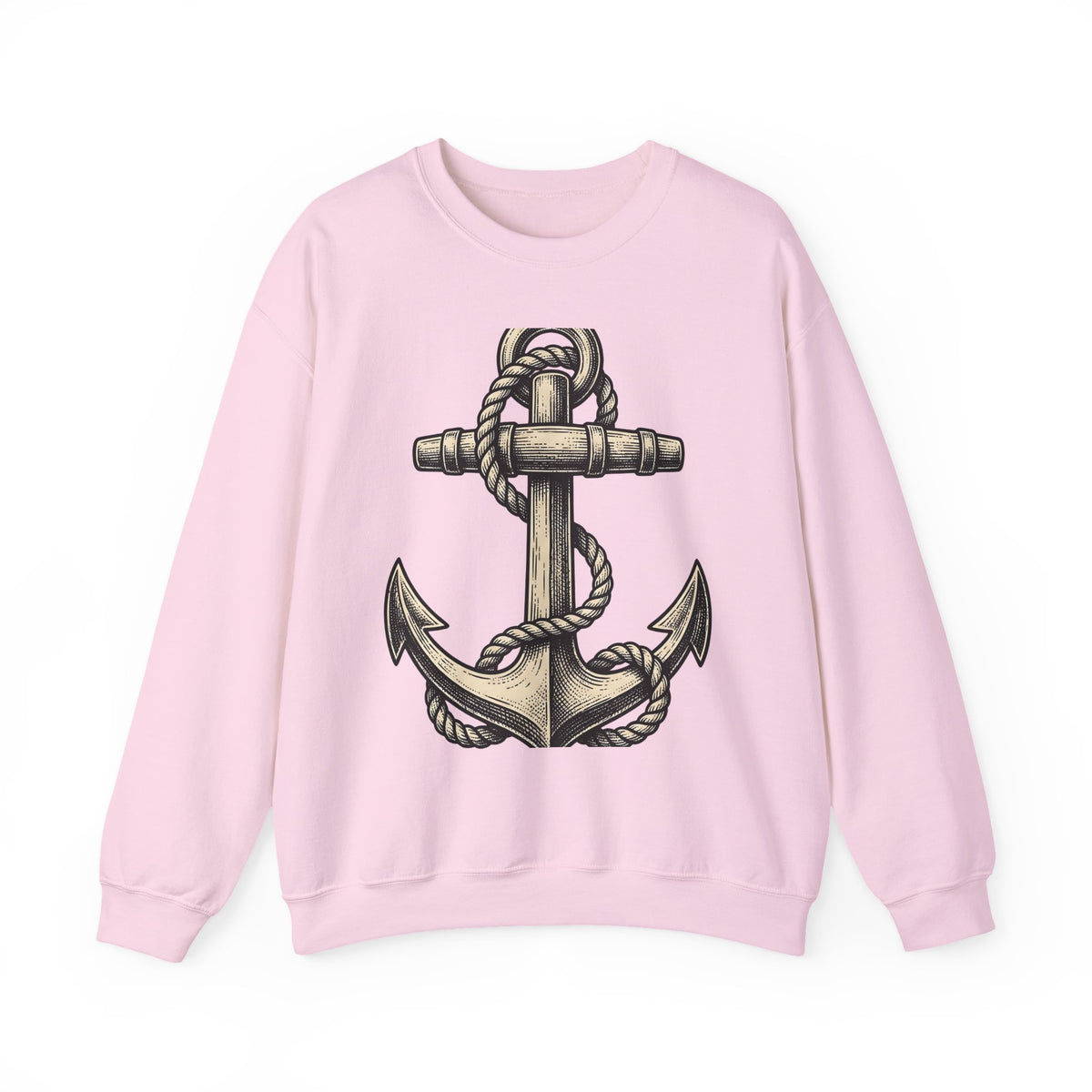 Anchor Line Nautical Beach Gift Old School Rope Sailor Fan Mooring Outline Seaside Sweatshirt
