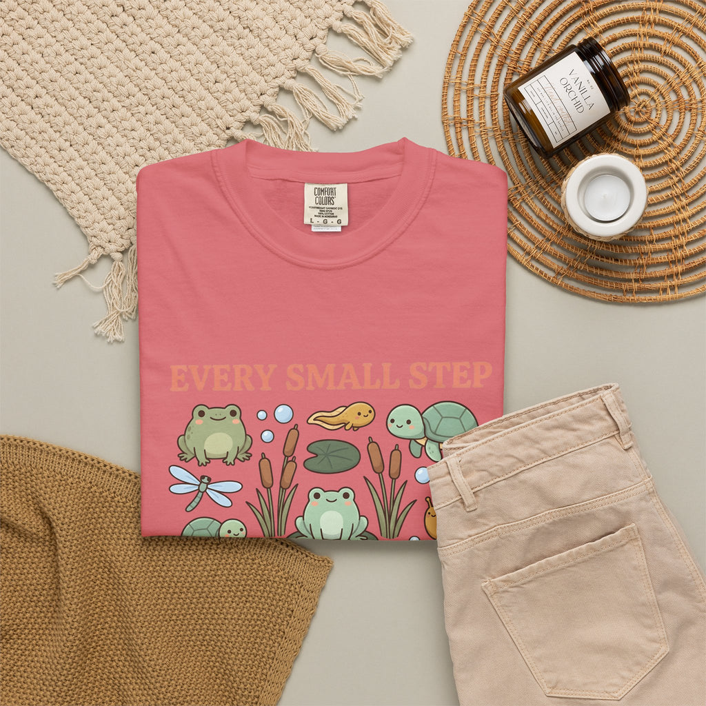 Frog Turtle Snail T-Shirt Motivation Nature Gift Women Cartoon T-Shirt Amphibian T-Shirt Inspirational Enthusiast Comic T-Shirt Environmental