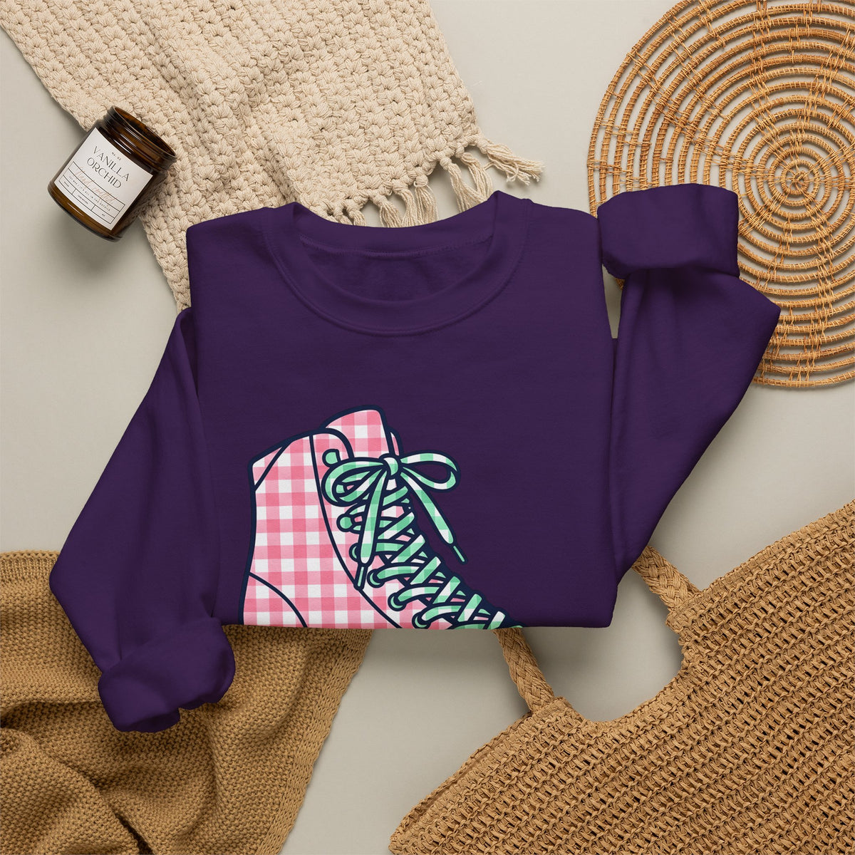 Roller Skates Sweatshirt Roller Skating Classic Gift Women Cute Sweatshirt Roller Skating Sweatshirt Roller Derby Fan Kawaii Sweatshirt Retro Graphic Nostalgic