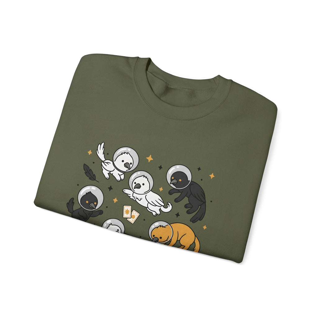 Cosmic Creature Mix Sweatshirt Funny Random Designs Beasts Gift Women Adorable Sweatshirt Monster Sweatshirt Humor Fan Cartoon Sweatshirt Creature Graphic