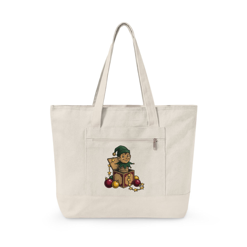 Elf Jack In The Box Christmas Holiday Gift Vintage Jack In The Box Christmas Tote Bag
