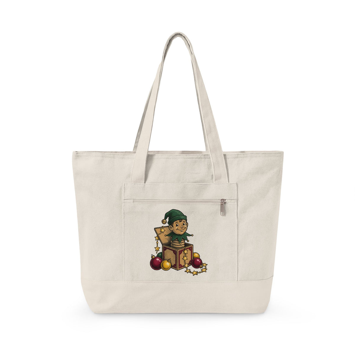 Elf Jack In The Box Christmas Holiday Gift Vintage Jack In The Box Christmas Tote Bag