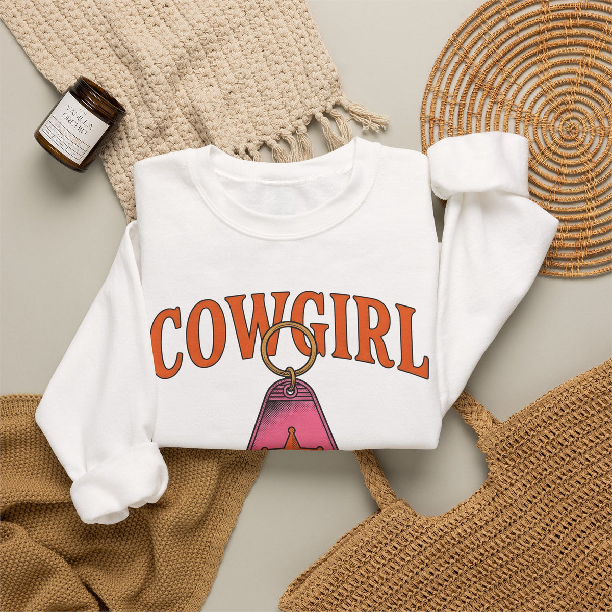 Sheriff Badge Keychain Sweatshirt Cowgirl Cowboy Gift Women Distressed Sweatshirt Keychain Sweatshirt Cowboy Fan Vintage Sweatshirt Rodeo Graphic Hand Drawn
