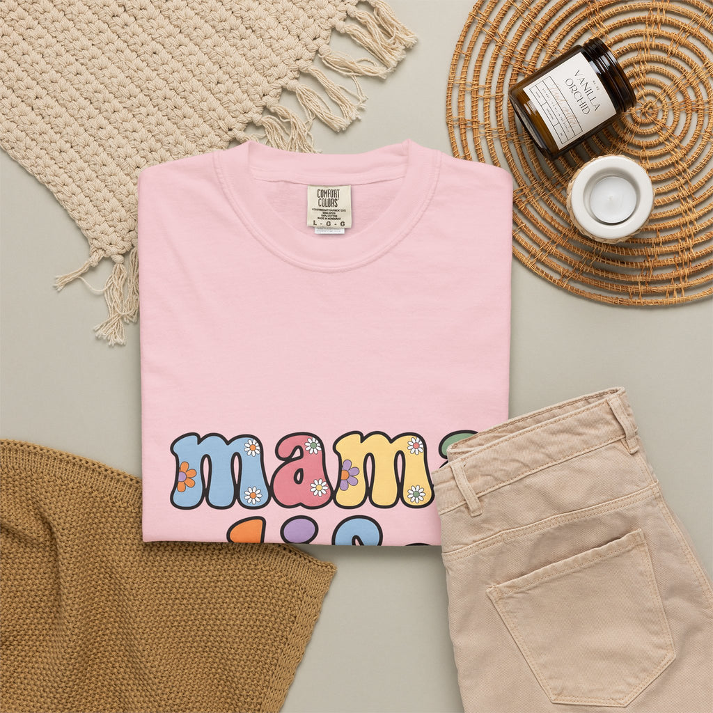 Bloom Typography T-Shirt Moms Relatives Gift Women Boho T-Shirt Typography T-Shirt Motherhood Enthusiast Bohemian T-Shirt Family Graphic Classic