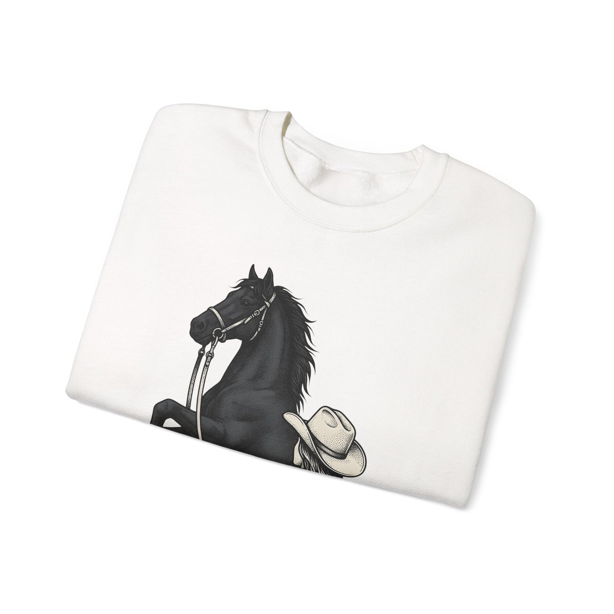 Ranch Horse Sweatshirt Cowgirl Cowboy Gift Women Old School Sweatshirt Ranch Horse Sweatshirt Rodeo Fan Vintage Sweatshirt Cowboy Graphic Line Art Power Bolt