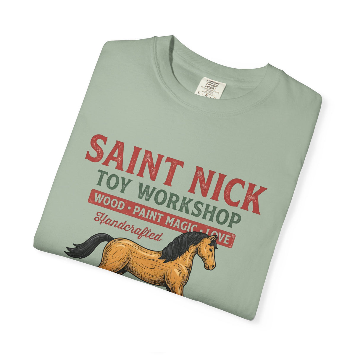 Rocking Horse T-Shirt Christmas Dolls Gift Women Retro T-Shirt Hobby Horse T-Sh