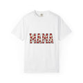 Heart Pattern Text T-Shirt Moms Family Gift Women Bold T-Shirt Typography T-Shirt Motherhood Fan Graphic T-Shirt Clan Graphic Retro Red Hearts
