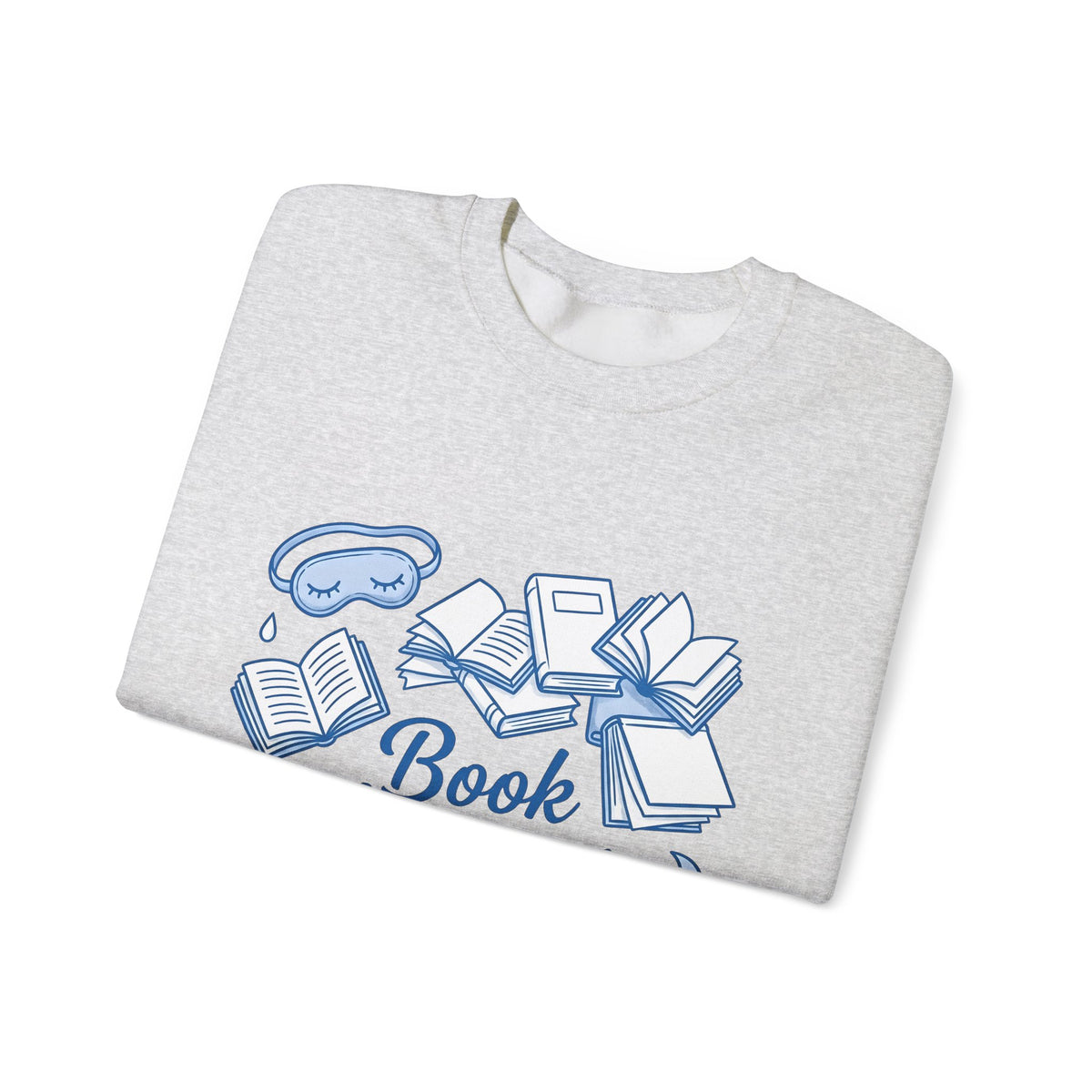 Book Stack Sweatshirt Book Reading Gift Women Doodle Sweatshirt Book Pile Sweatshirt Bibliophile Fan Illustrated Graphic Bookworm Design Whimsical Sleep