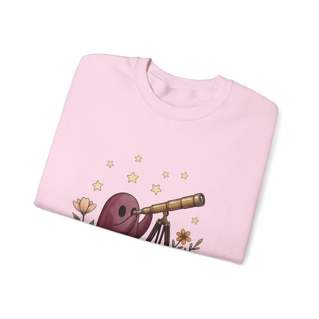 Ghost Telescope Sweatshirt Boho Chic Celestial Gift Women Whimsical Sweatshirt Spyglass Sweatshirt Bohemian Fan Fantasy Sweatshirt Galaxy Graphic Vintage
