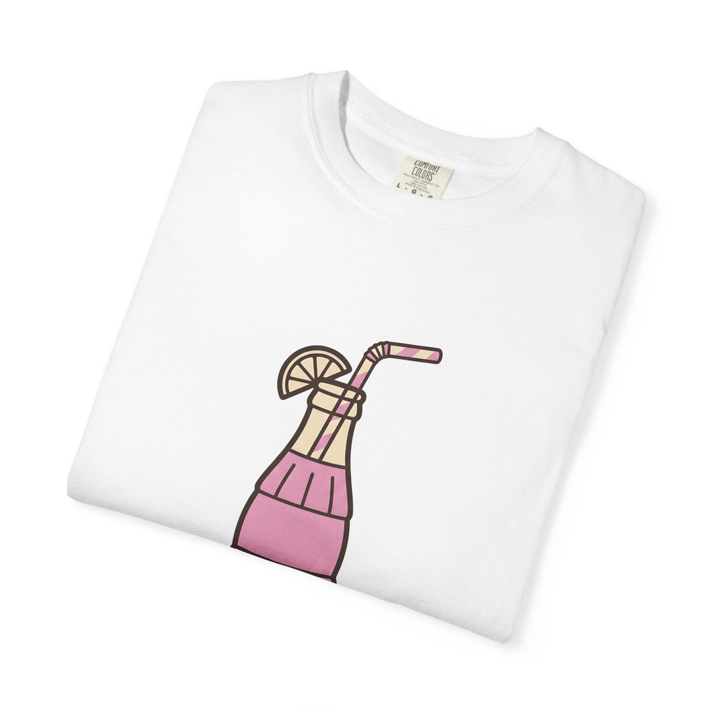 Soda Bottle T-Shirt Drinks Summertime Gift Women Cartoon T-Shirt Bottle T-Shirt Beverage Fan Pop Art T-Shirt Summer Graphic Vintage Lemon Wedge