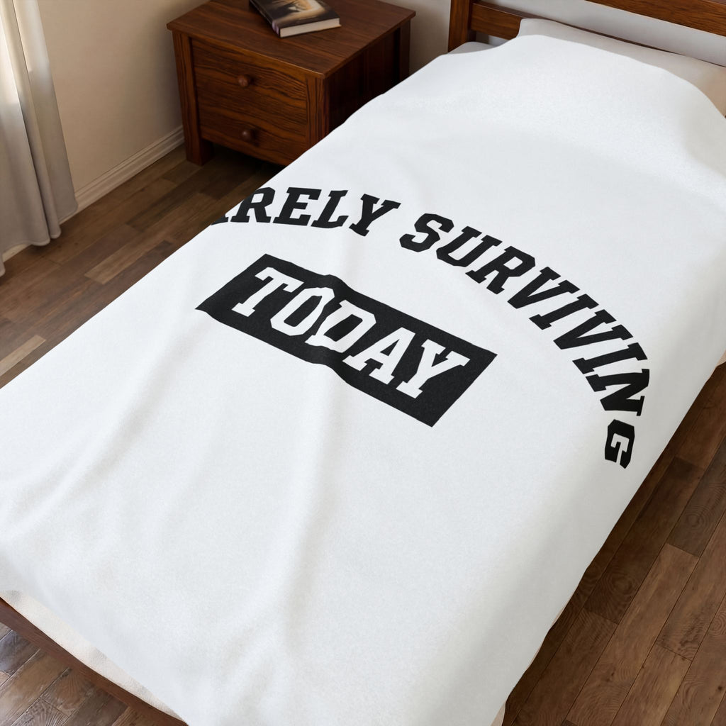 Positive Saying Blanket Mom Health Gift Women Script Lettering Blanket Inspirational Blanket Mother Enthusiast Calligraphy Blanket Wellness Graphic