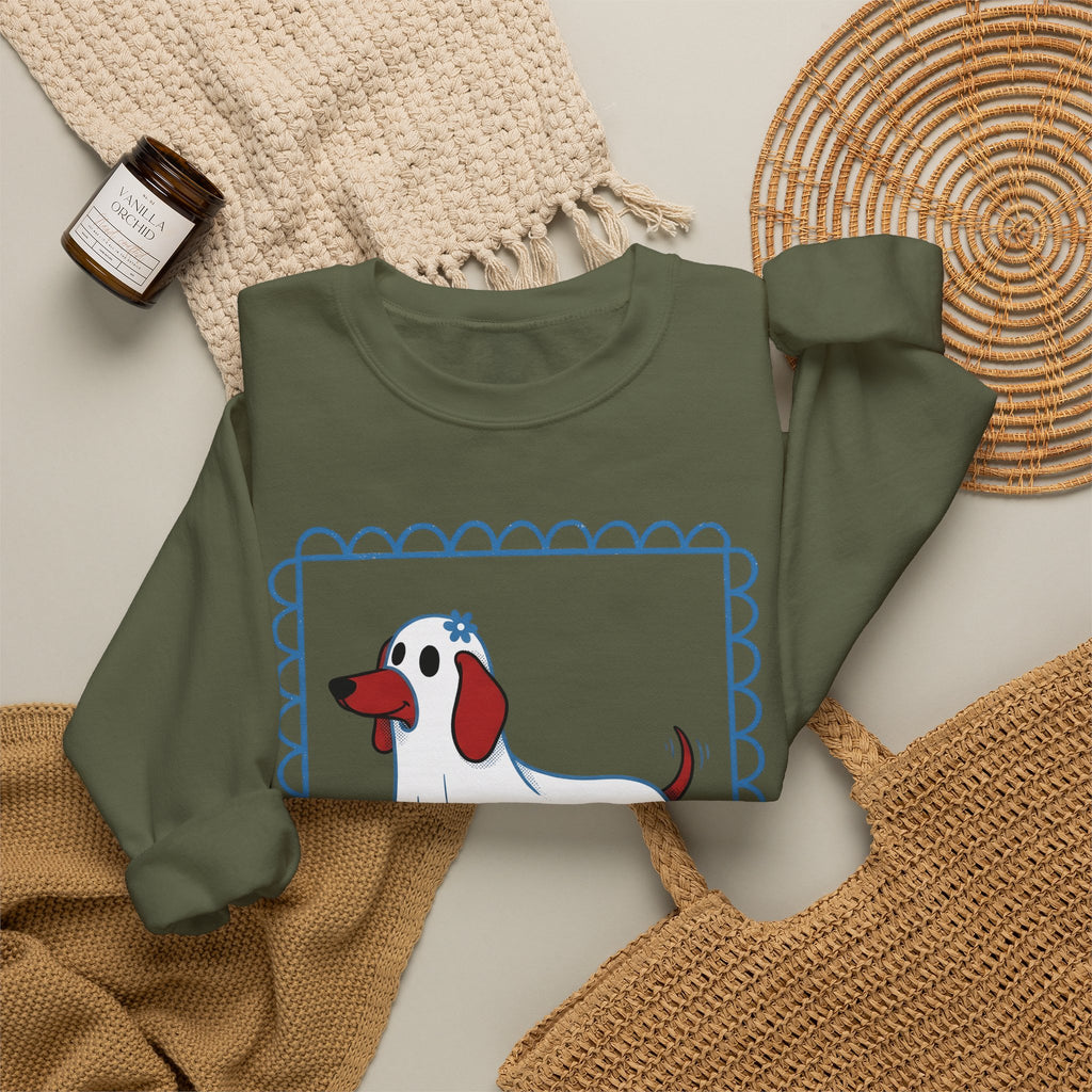 Dachshund Ghost Halloween Dog Gift Cartoon Wiener Sweatshirt