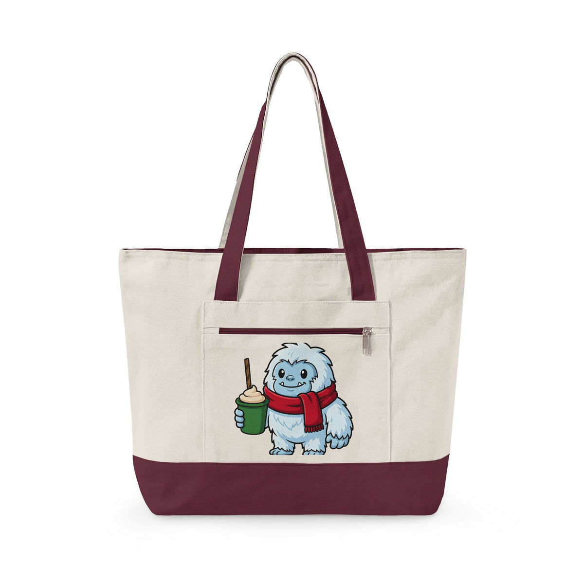Abominable Snowman Christmas Holiday Gift Comic Yeti Xmas Fan Cartoon Holiday Chibi Tote Bag