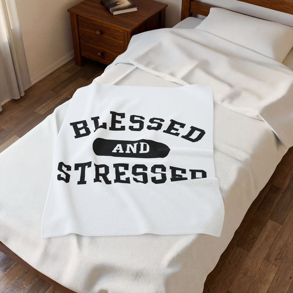Bold Lettering Design Blanket Moms Household Gift Women Simple Blanket Typography T-Sh
