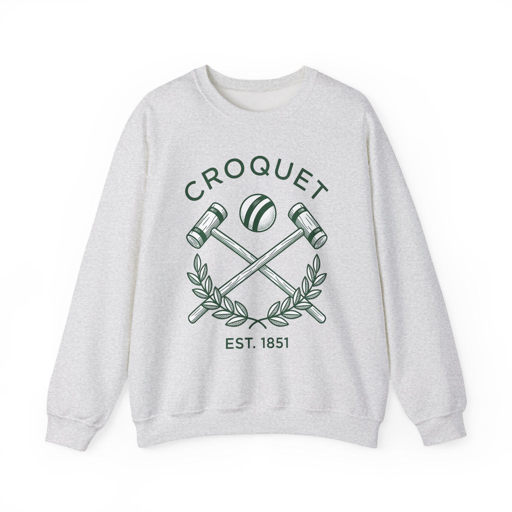 Croquet Mallets Sweatshirt Croquet Lawn Gift Women Vintage Sweatshirt Mallets Sweatshirt Croquet Fan Croquetage Sweatshirt Yard Graphic Hand Drawn Laurel