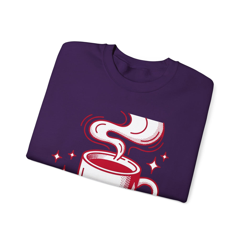Coffee Cup Sweatshirt St. Valentine's Day Coffee Gift Women Pop Art Sweatshirt Sweatshirt Sweatshirt Valentine Fan Pop Art Sweatshirt Coffee Design Retro Stars Sweatshirt