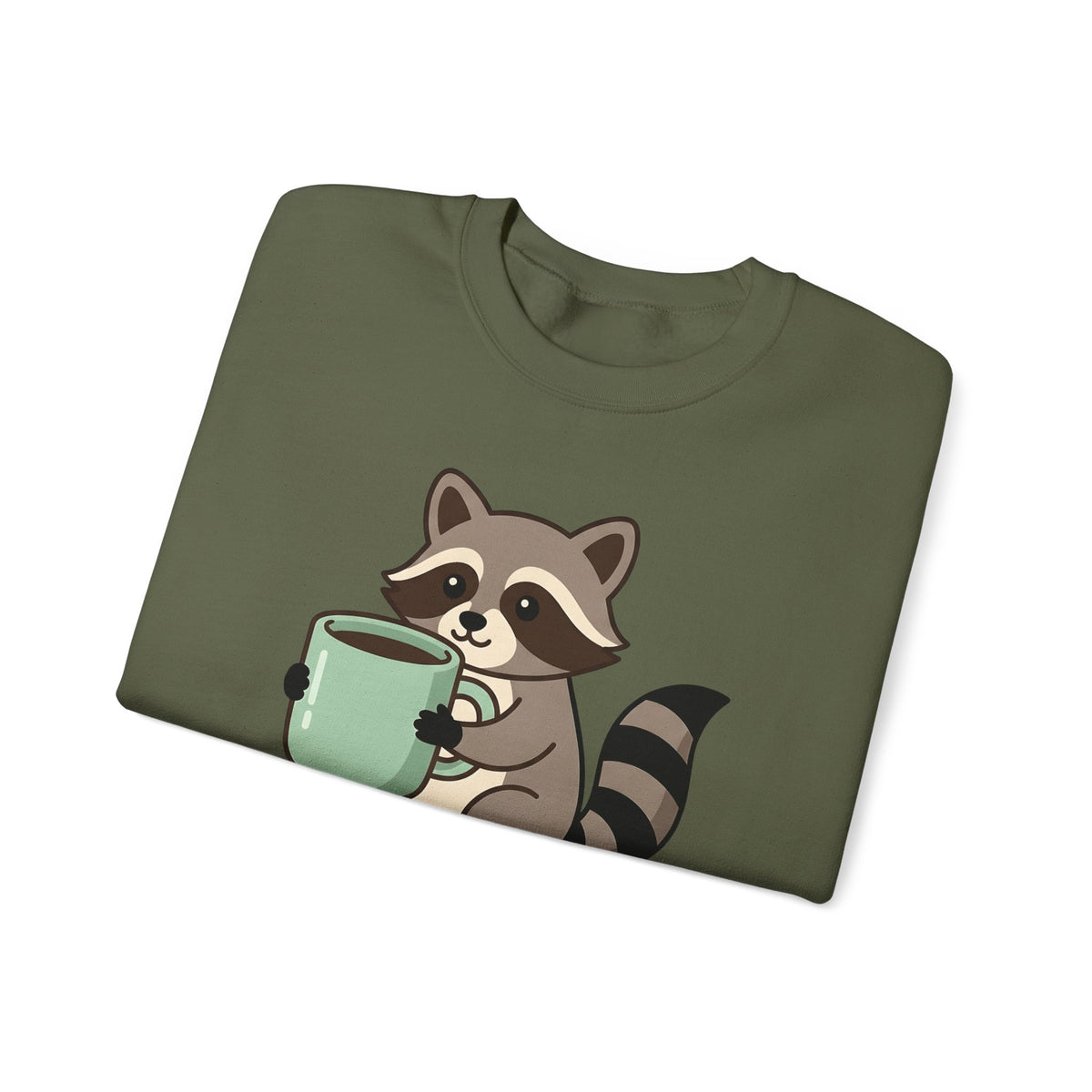 Raccoon Coffee Sweatshirt Nurses Coffee Gift Women Cute Sweatshirt Coffee Sweatshirt Nurse Enthusiast Adorable Sweatshirt Caffeinated Graphic Coffee