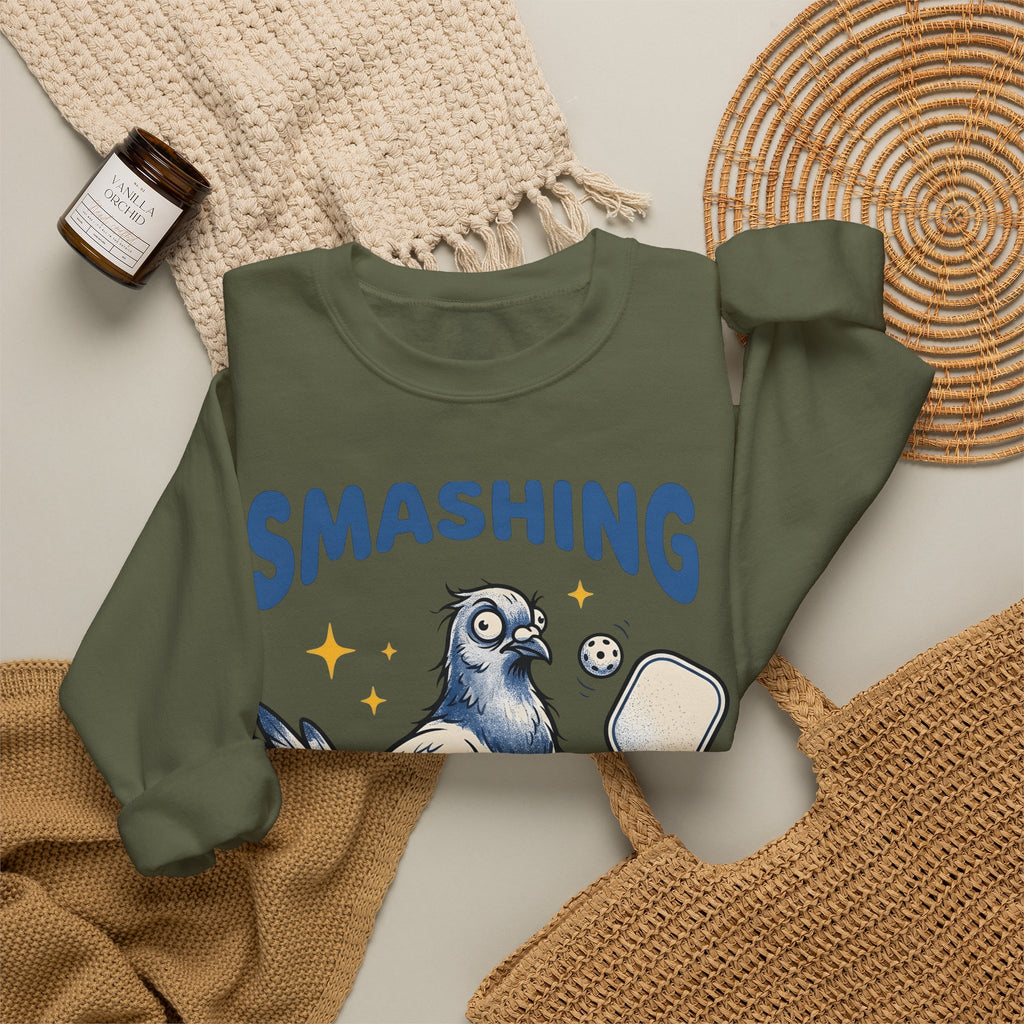 Flying Bird Pickleball Sweatshirt Pickleball Critters Gift Women Drawing Sweatshirt Pickleball Sweatshirt Pickleball Fan Illustrations Sweatshirt Creature