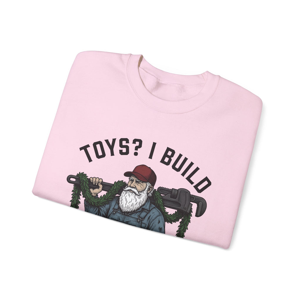 Santa Fixer Sweatshirt Christmas Vehicles Gift Women Classic Sweatshirt Kris Kringle Sweatshirt Xmas Fan Vintage Car Graphic Sweatshirt Line Art Mechanic Tool