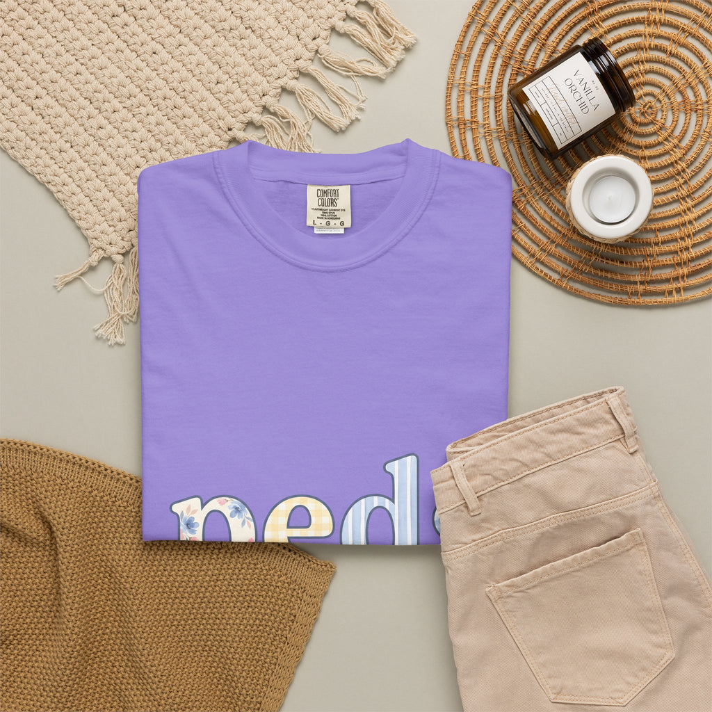 Floral Monogram T-Shirt Nurses Hospital Gift Women Pale Colors T-Shirt Initial T-Shirt Nurse Enthusiast Pastel T-Shirt Medical Graphic Old School