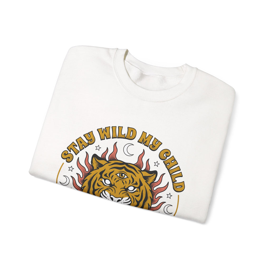 Tiger Head Sweatshirt Boho Chic Animal Gift Women Psychedelic Sweatshirt Tiger Sweatshirt Hippie Fan Tribal Graphic Vintage Rose Sweatshirt