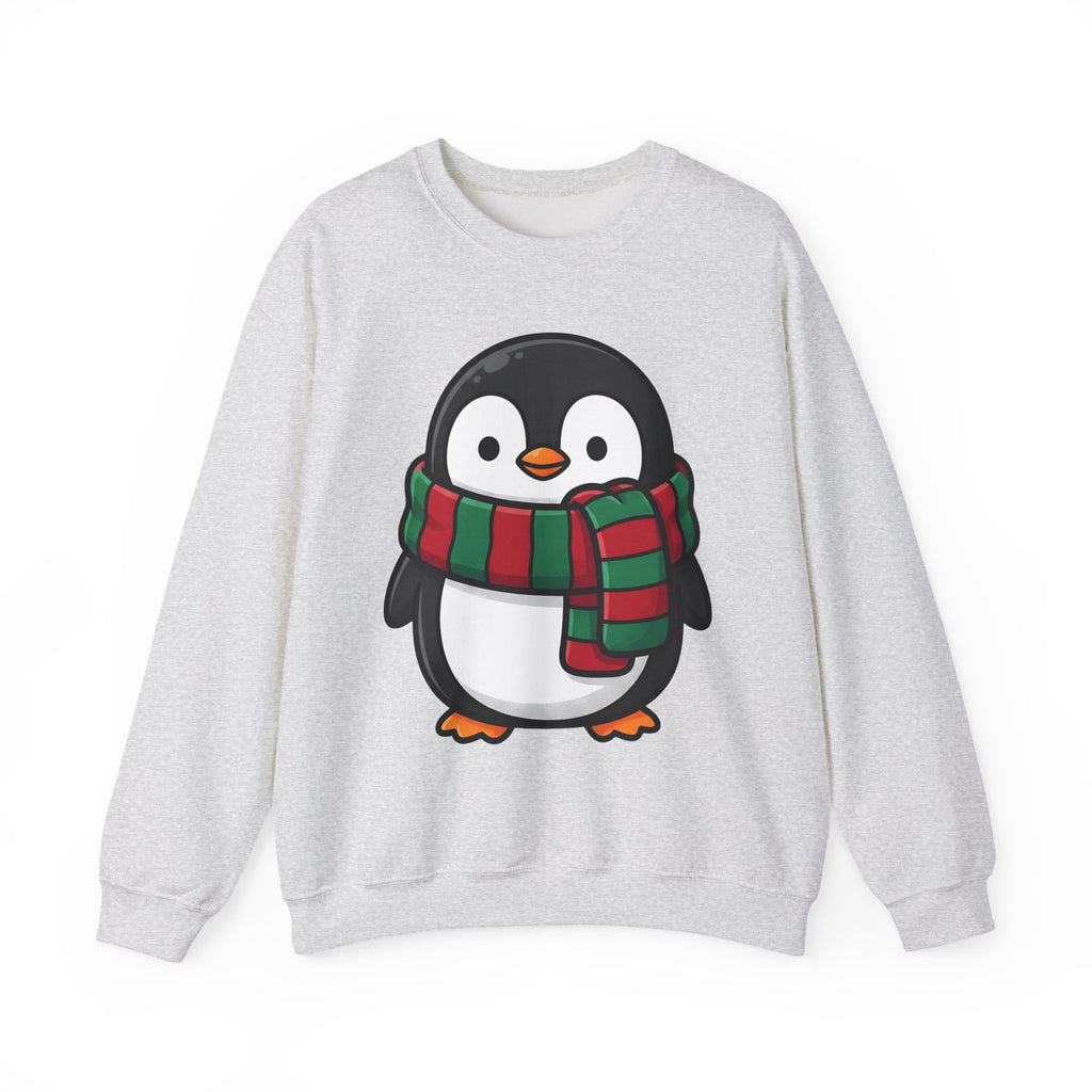 Penguin Clipart Sweatshirt Animals Festive Gift Women Kawaii Sweatshirt Pinguin Sweatshirt Wildlife Fan Cute Sweatshirt Holiday Graphic Comic Neck Wrap Sweatshirt