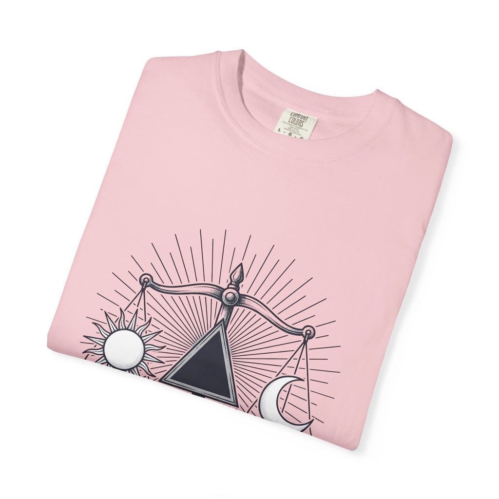 Sun Moon Symmetry T-Shirt Boho Chic Star Signs Gift Women Fantasy T-Shirt Lunar T-Shirt Bohemian Fan Mystical T-Shirt Zodiac Graphic Sketch Scale