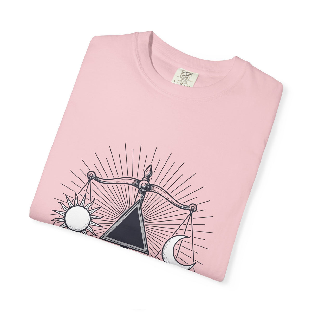 Sun Moon Symmetry T-Shirt Boho Chic Star Signs Gift Women Fantasy T-Shirt Lunar T-Shirt Bohemian Fan Mystical T-Shirt Zodiac Graphic Sketch Scale