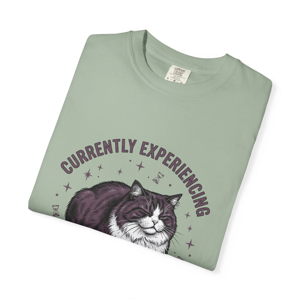 Fluffy Cat Cat Humor Gift Hand Drawn Kitten Cat Fan Feline Funny Vintage Stars T-Shirt