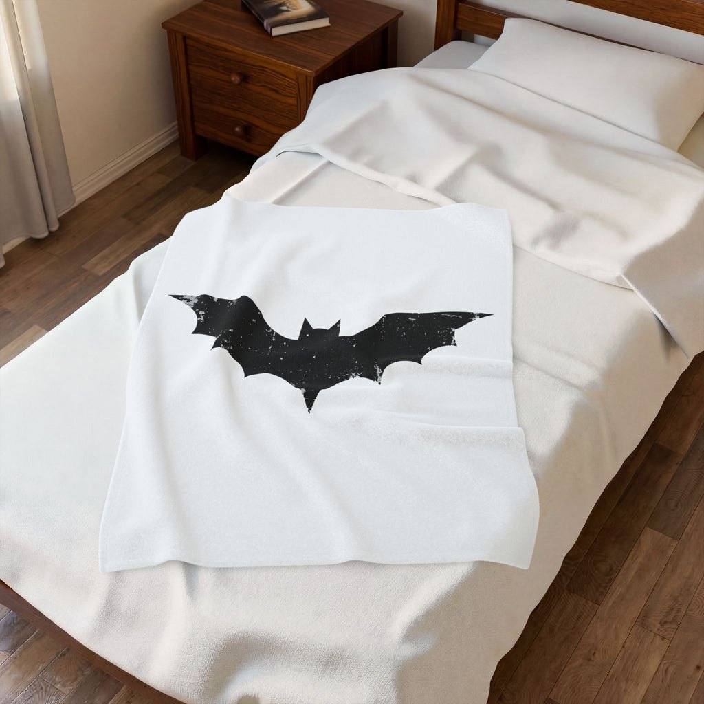 Bat Halloween Horror Gift Vintage Flying Creature Spooky Fan Dark Macabre Simple Blanket