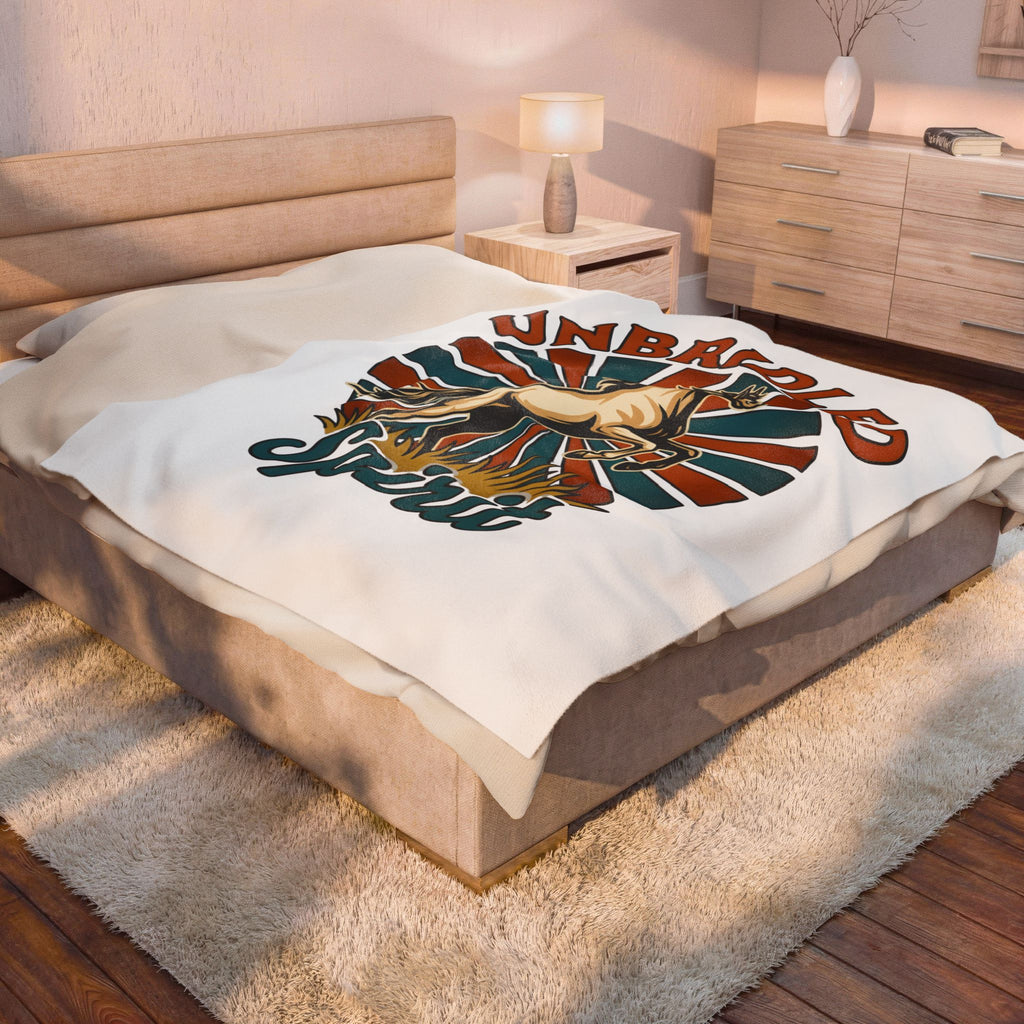 Bucking Horse Blanket Cowgirl Cowboy Gift Women Rustic Blanket Bronco Blanket Rodeo Fan Western Blanket Cowboy Graphic Classic Sun Rays Blanket
